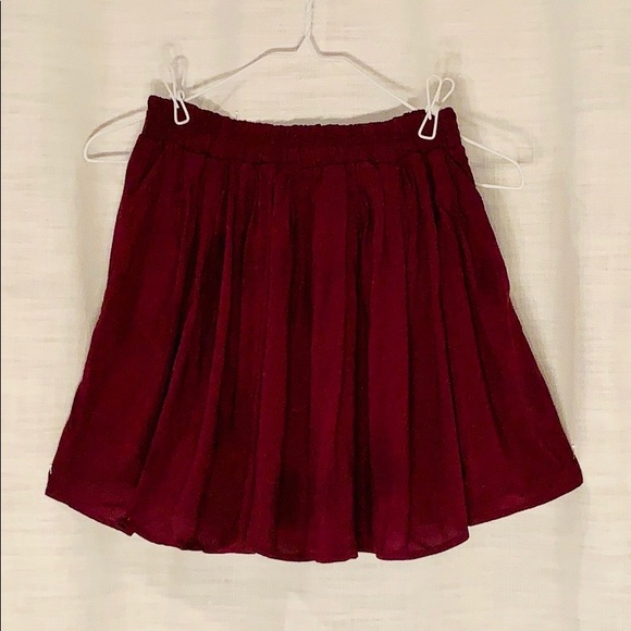 La Hearts Dresses & Skirts - LA HEARTS BURGUNDY MINI SKIRT